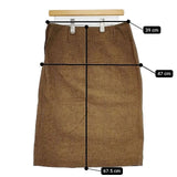 45R/45rpm コットンツイードスカート グレンチェック スカート ブラウン レディース フォーティーファイブアールピーエム【中古】6-0128M∞