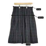 45R/45rpm コットンラミーダブルガーゼスカート チェック スカート ダークグリーン レディース フォーティーファイブアールピーエム【中古】6-0128M∞