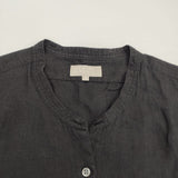 MARGARET HOWELL 578-153420 リネン 七分袖 ブラウス シャツ ブラック レディース マーガレットハウエル【中古】6-0406M∞