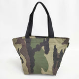 Herve Chapelier カモフラ柄 迷彩 ナイロン 舟形 L 定価33880円 ダブルハンドル 925W トートバッグ カーキ レディース エルベ・シャプリエ【中古】6-0111G∞