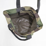 Herve Chapelier カモフラ柄 迷彩 ナイロン 舟形 L 定価33880円 ダブルハンドル 925W トートバッグ カーキ レディース エルベ・シャプリエ【中古】6-0111G∞