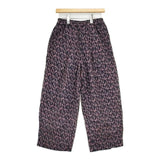 doux bleu インド製 コットン モダンジオメトリック パンツ 25SS パープル ブラック レディース ドゥーブルー【中古】6-0408M∞