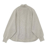 ESTROISLOSE コットンカシミヤ タートルプルオーバー 定価15180円 セーター ニット ライトグレー レディース エストゥロワルーズ【中古】5-1116T∞