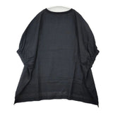 heavenly リネンギャザースリーブリブネックプルオーバー 定価12980円 ブラウス シャツ 25SS ブラック レディース ヘブンリー【中古】6-0510S∞