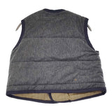 45R/45rpm 美品 ジャージフラノのリバーシブルキルトベスト 定価63800円 グレー ベージュ レディース フォーティーファイブアールピーエム【中古】5-1118T♪