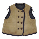 45R/45rpm 美品 ジャージフラノのリバーシブルキルトベスト 定価63800円 グレー ベージュ レディース フォーティーファイブアールピーエム【中古】5-1118T♪