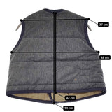 45R/45rpm 美品 ジャージフラノのリバーシブルキルトベスト 定価63800円 グレー ベージュ レディース フォーティーファイブアールピーエム【中古】5-1118T♪