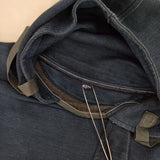 45R/45rpm ダンボールニットのフーディ（インディゴ） 定価44000円 パーカー ネイビー レディース フォーティーファイブアールピーエム【中古】6-0202M∞