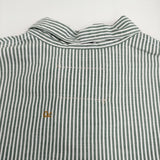 45R/45rpm スーピマオックスの908 4ポケットシャツ ストライプ 定価57200円 グリーン レディース フォーティーファイブアールピーエム【中古】5-1026M♪