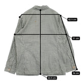 45R/45rpm スーピマオックスの908 4ポケットシャツ ストライプ 定価57200円 グリーン レディース フォーティーファイブアールピーエム【中古】5-1026M♪