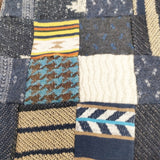 45R/45rpm 4545祭り 限定 パッチワーク つぎはぎ マフラー ネイビー 多色 レディース フォーティーファイブアールピーエム【中古】5-1112T◎