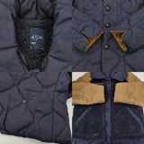 45R/45rpm ローラーオックスのアニーキルトブルゾン インディゴ リバーシブル 紺 レディース フォーティーファイブアールピーエム【中古】5-1018A♪