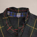 45R/45rpm ジンバネルチェックのフリルカシュクール ブラウス 羽織り 定価46200円 ブラウス シャツ グリーン レディース フォーティーファイブアールピーエム【中古】5-1116T∞