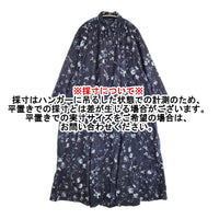 45R/45rpm ウィンターフラワープリントのくしゅくしゅドレス（インディゴ） ネイビー フォーティーファイブアールピーエム【中古】5-1011M♪