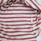 45R/45rpm 36番天竺の908バスクTシャツ ボーダー 定価19800円 長袖Ｔシャツ カットソー ロンＴ オフホワイト レッド レディース フォーティーファイブアールピーエム【中古】6-0128M∞