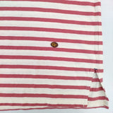 45R/45rpm 36番天竺の908バスクTシャツ ボーダー 定価19800円 長袖Ｔシャツ カットソー ロンＴ オフホワイト レッド レディース フォーティーファイブアールピーエム【中古】6-0128M∞