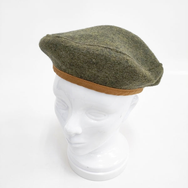 45R/45rpm 縮絨のベレー帽 カーキ 定価18700円 帽子 ベレー帽 カーキ レディース フォーティーファイブアールピーエム【中古】5-1112T◎