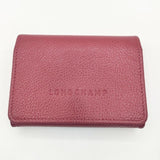 Longchamp カウハイドレザー 小銭入れ コインケース レッド レディース ロンシャン【中古】5-1130G∞
