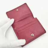 Longchamp カウハイドレザー 小銭入れ コインケース レッド レディース ロンシャン【中古】5-1130G∞