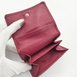 Longchamp カウハイドレザー 小銭入れ コインケース レッド レディース ロンシャン【中古】5-1130G∞