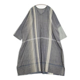 tamaki niime 新品 fuwa-T ALL 定価24200円 GY-BE-1020 Vネック ワンピース チャコールグレー レディース 玉木新雌/タマキニイメ【中古】5-1011M♪