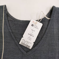 tamaki niime 新品 fuwa-T ALL 定価24200円 GY-BE-1020 Vネック ワンピース チャコールグレー レディース 玉木新雌/タマキニイメ【中古】5-1011M♪