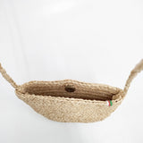 AMPIANA アンピアーナ ラフィア ミニショルダーバッグ ポシェット ベージュ レディース【中古】6-0212M◎