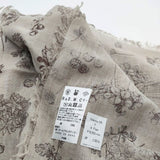 R&D.M.Co- licavuo別注 ガーゼショールスカーフ 定価8800円 ストール カーキ レディース オールドマンズテーラー【中古】5-1130G∞