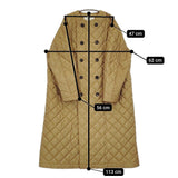 R&D.M.Co- キルティングダブルボタンコート 定価96800円 5840 コート ブラウン レディース オールドマンズテーラー【中古】5-1022T♪