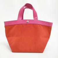 Herve Chapelier 707CB メゾン京都限定 サンギーヌ×フューシャ×ブラン 舟型トートM トートバッグ レディース エルベシャプリエ【中古】5-1011G♪