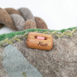 kuofelt ハンドメイド作家 kuo 羊毛フェルト トートバッグ ベージュ 多色 レディース【中古】6-0122T◎