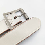 MHL. レザー革 ベルト オフホワイト レディース エムエイチエル【中古】5-1130G∞