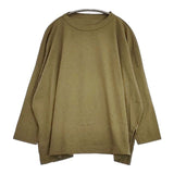 45R/45rpm 度詰天竺のビッグスリットTシャツ 定価12100円 カットソー カーキ レディース フォーティーファイブアールピーエム【中古】6-0117M∞