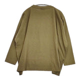 45R/45rpm 度詰天竺のビッグスリットTシャツ 定価12100円 カットソー カーキ レディース フォーティーファイブアールピーエム【中古】6-0117M∞