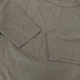 45R/45rpm 度詰天竺のビッグスリットTシャツ 定価12100円 カットソー カーキ レディース フォーティーファイブアールピーエム【中古】6-0117M∞