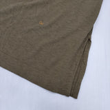 45R/45rpm 度詰天竺のビッグスリットTシャツ 定価12100円 カットソー カーキ レディース フォーティーファイブアールピーエム【中古】6-0117M∞