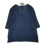 45R/45rpm コットン インディゴ Vネック 半袖Ｔシャツ カットソー ネイビー レディース フォーティーファイブアールピーエム【中古】6-0406S∞