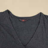 45R/45rpm コットン インディゴ Vネック 半袖Ｔシャツ カットソー ネイビー レディース フォーティーファイブアールピーエム【中古】6-0406S∞
