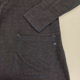 45R/45rpm インディゴ裏毛ロングCARDIGAN 定価37400円 コットン カーディガン ネイビー レディース フォーティーファイブアールピーエム【中古】5-1120T∞