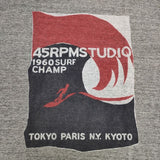 45R/45rpm サーフプリント 半袖Ｔシャツ カットソー グレー レディース フォーティーファイブアールピーエム【中古】6-0510S∞