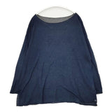 45R/45rpm スビンガーゼ二重天竺チュニック 定価25300円 コットン セーター ニット ネイビー レディース フォーティーファイブアールピーエム【中古】5-1119M∞