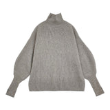 BATONER CASHMERE FOX HIGH NECK TUNIC BN-21FL-044 チュニック サイズ1 タートルネック セーター ニット グレー レディース バトナー【中古】5-1121T♪