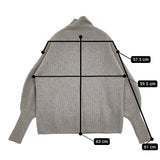 BATONER CASHMERE FOX HIGH NECK TUNIC BN-21FL-044 チュニック サイズ1 タートルネック セーター ニット グレー レディース バトナー【中古】5-1121T♪