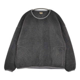 Sanca MILITARY FLEECE CREW TOP サイズ0 定価20490円 S24FSW10 フリース トップス 24AW チャコールグレー レディース サンカ【中古】5-1121T♪