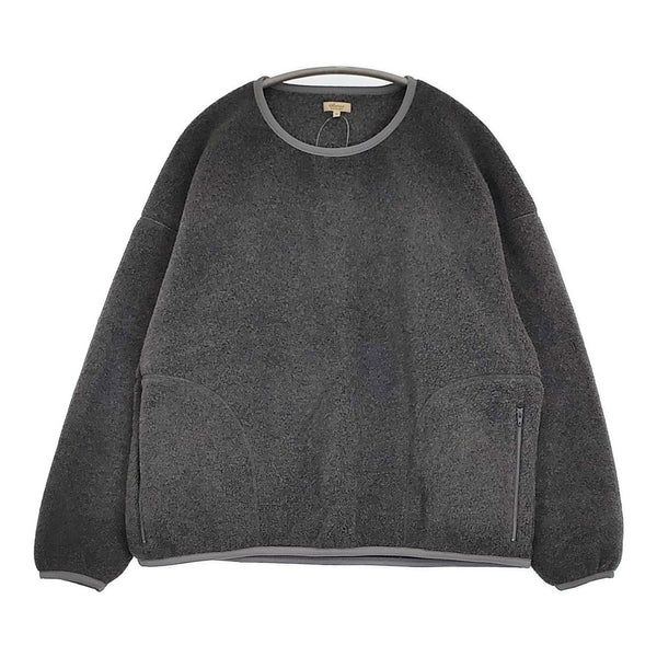 Sanca MILITARY FLEECE CREW TOP サイズ0 定価20490円 S24FSW10 フリース トップス 24AW チャコールグレー レディース サンカ【中古】5-1121T♪