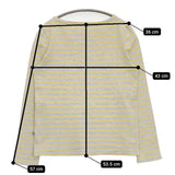 PETIT BATEAU ボーダー XS 長袖Ｔシャツ カットソー ロンＴ グレー イエロー レディース プチバトー【中古】6-0117M∞