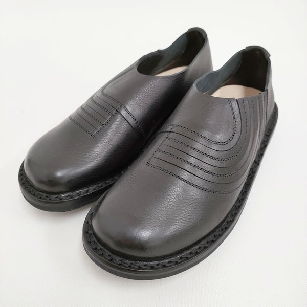 trippen 未使用品 rainbow サイズ37 定価57200円 レザー スリッポン シューズ・靴 ブラック レディース トリッペン【中古】5-1011G♪