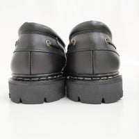 Paraboot 未使用品 CHIMEY シメイ JANNU ジャンヌソール UK7 フランス製 200817 デッキシューズ ブラック レディース パラブーツ【中古】5-1011G♪