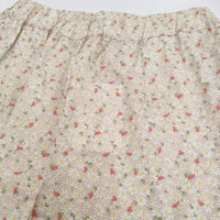NARU BOTANICAL HARMONY エッグパンツ サイズ1 花柄 イージー パンツ ベージュ ホワイト レディース ナル【中古】5-1011M♪