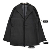 JURGEN LEHL J0134FJ511 ウール テーラードジャケット ブラック レディース ヨーガンレール【中古】5-1121T♪